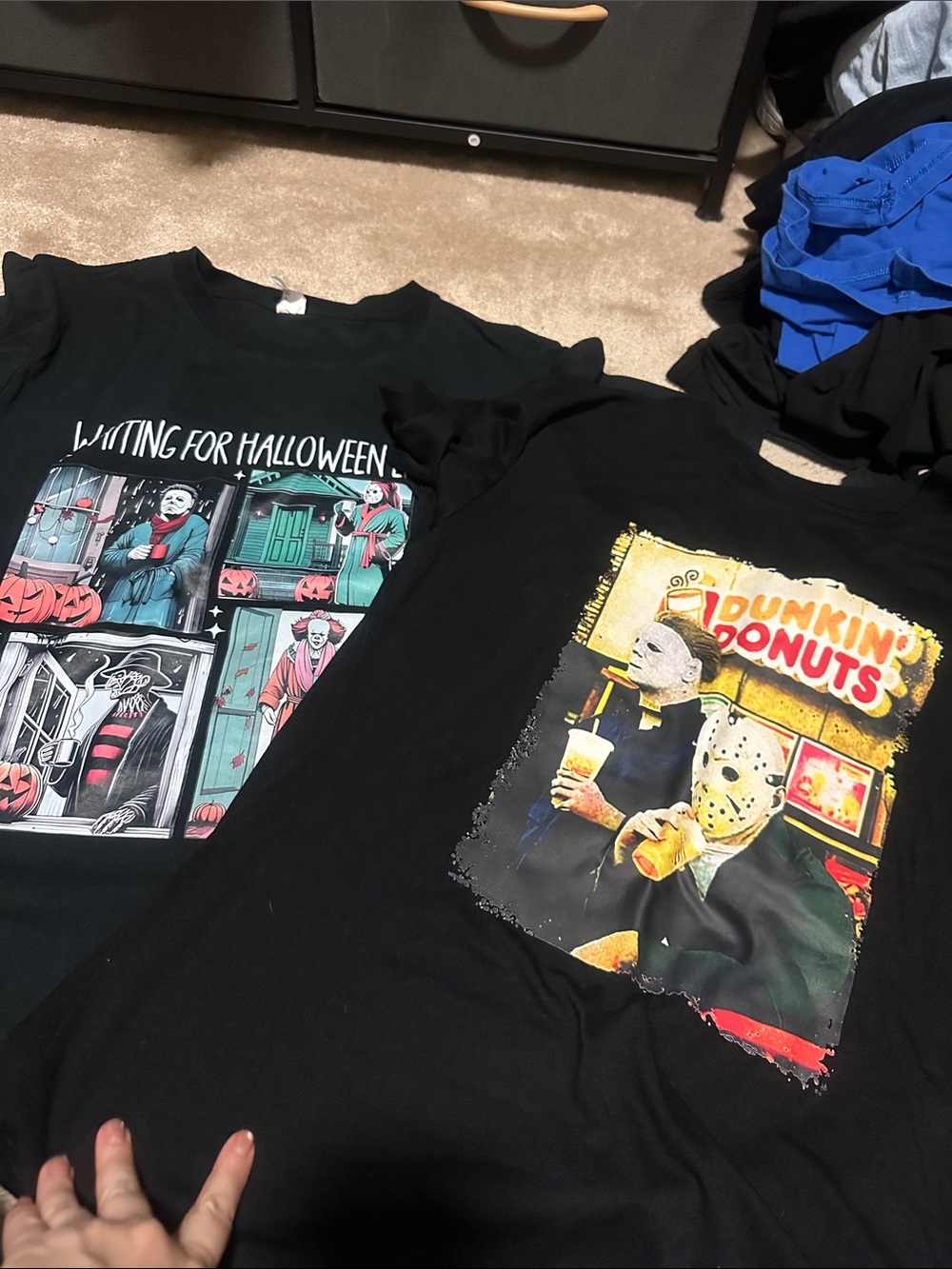 Two women’s horror tshirts medium